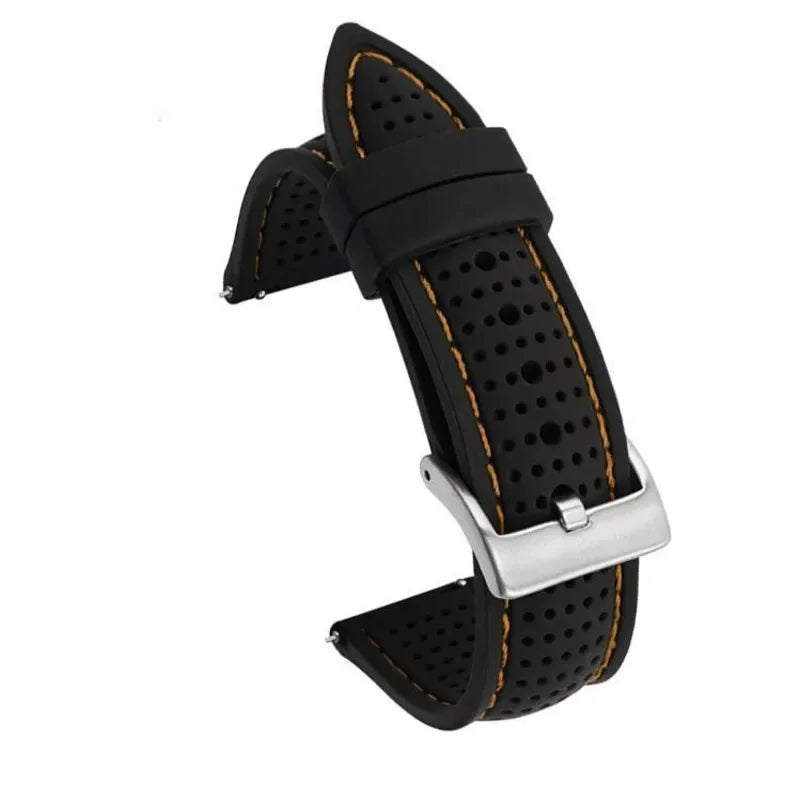 Soft Silicone Rubber Watch Strap 20mm 22mm 24mm Men Women Sport Waterproof Breathable Wrist Band Quick Release Bracelet  Watch