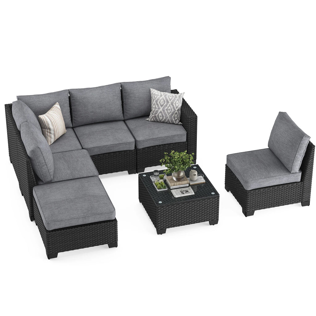 Patio Sectional Sofa Set,