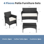 JHK 4 Piece Outdoor Patio Furniture Set