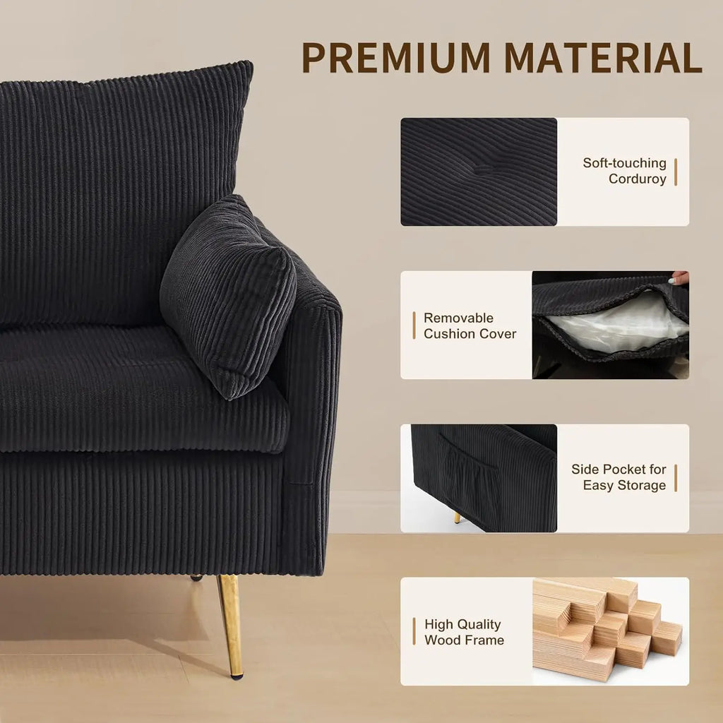 3pc Storage Sofa Set  Loveseat Accent Chairs