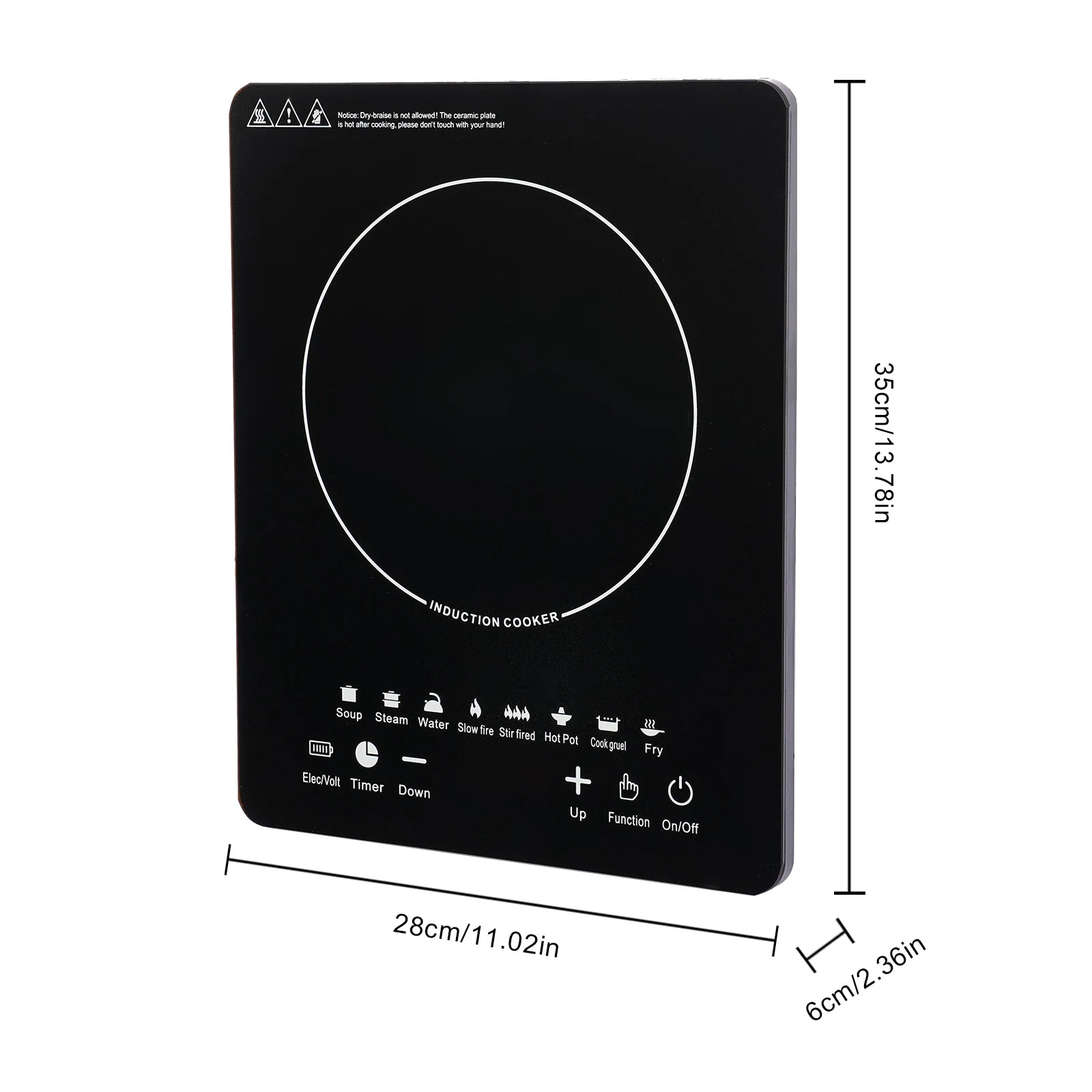 750W Electric Induction Cooker Glass