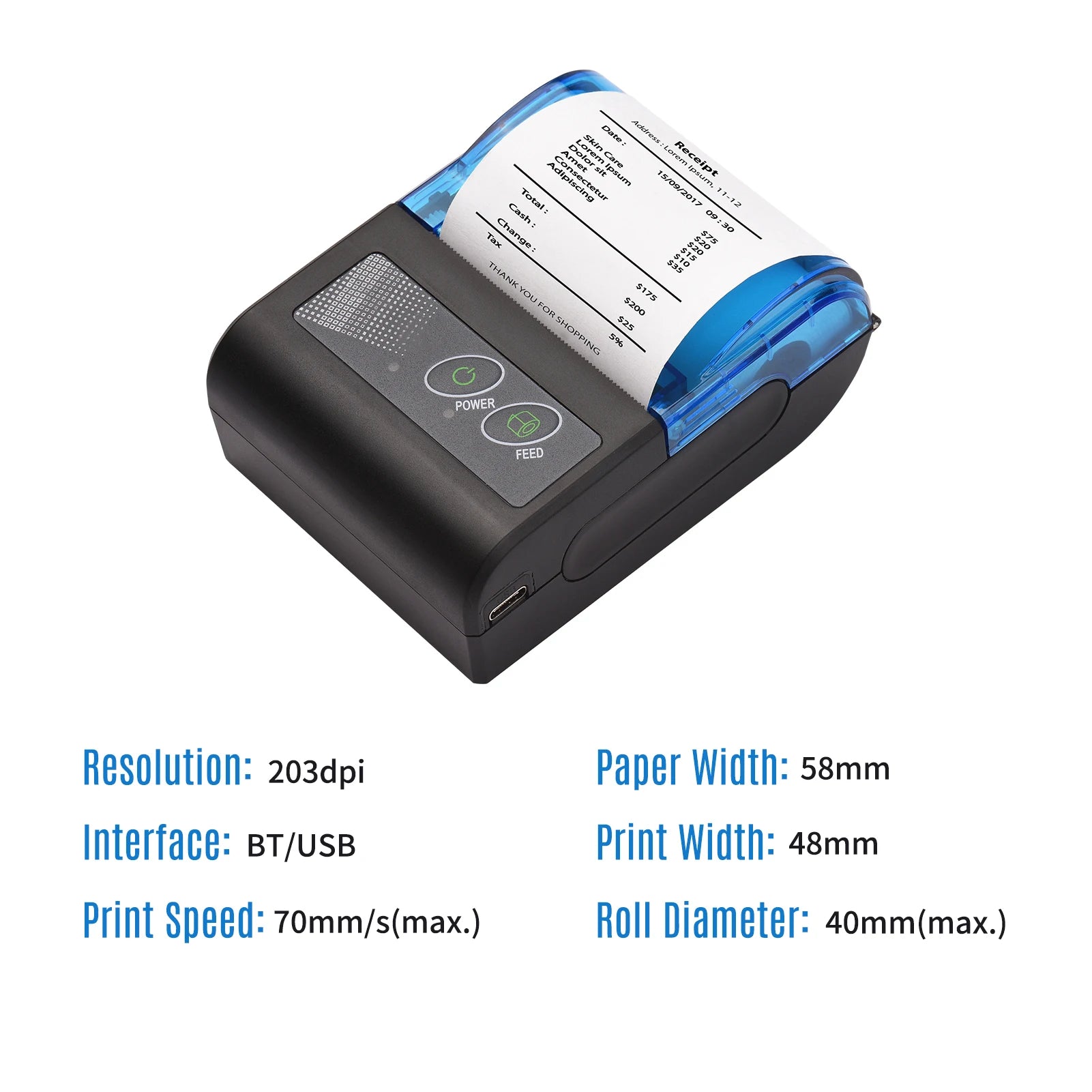 Portable Mini Thermal Printer