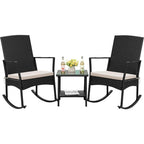 Rocking Chair Outdoor PE Rattan Patio Chairs