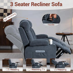 3-Seater Manual Recliner Chair