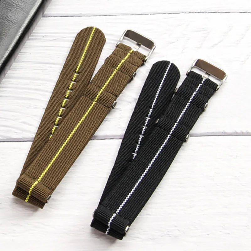 Elastic woven nato watch strap Nylon