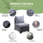 Patio Sectional Sofa Set,