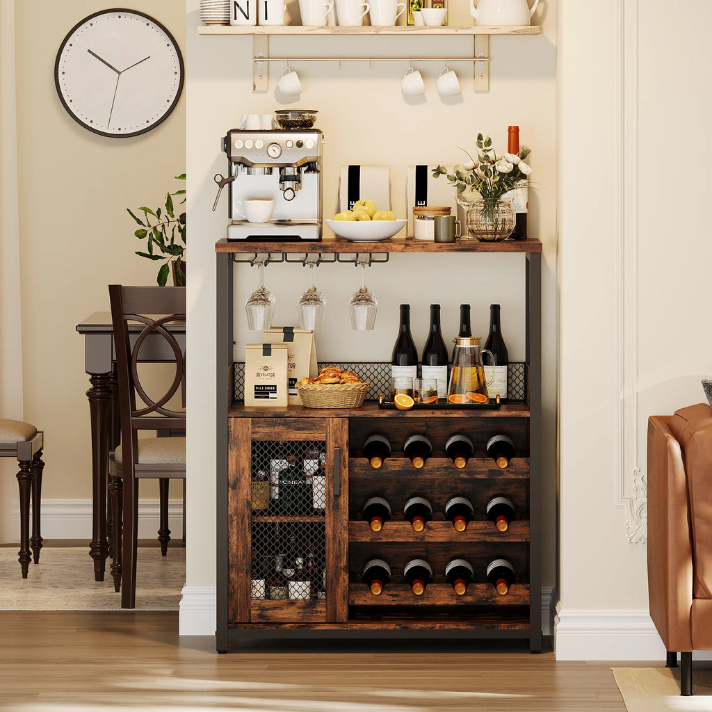 36" Wine Bar Cabinet with LED Lights