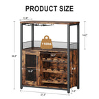 36" Wine Bar Cabinet with LED Lights