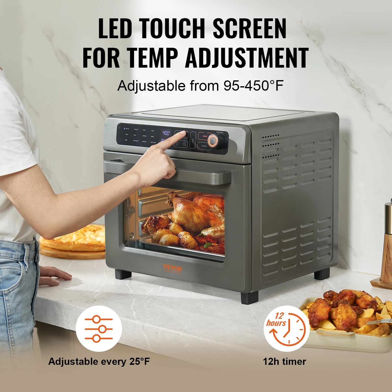 Air Fryer Toaster Oven 25L Convection Oven
