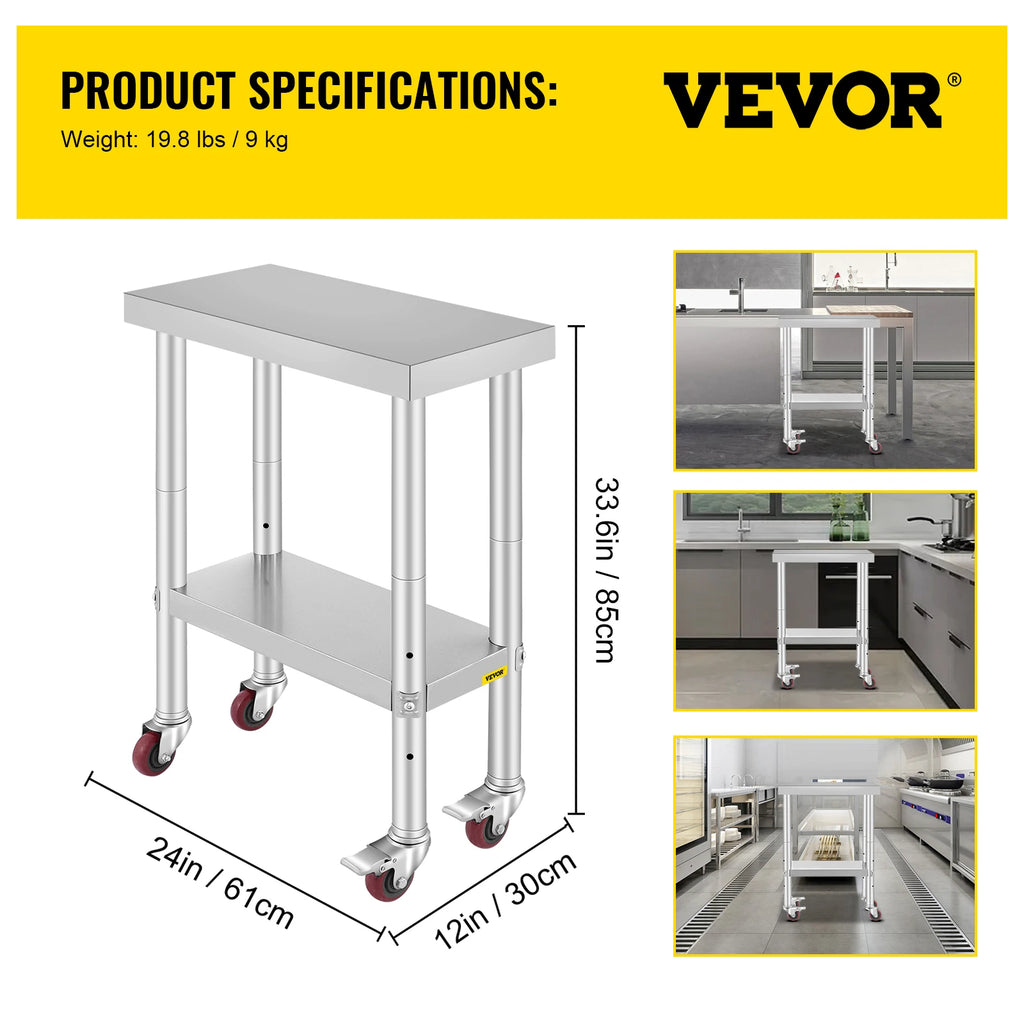 Stainless Steel Kitchen Worktable