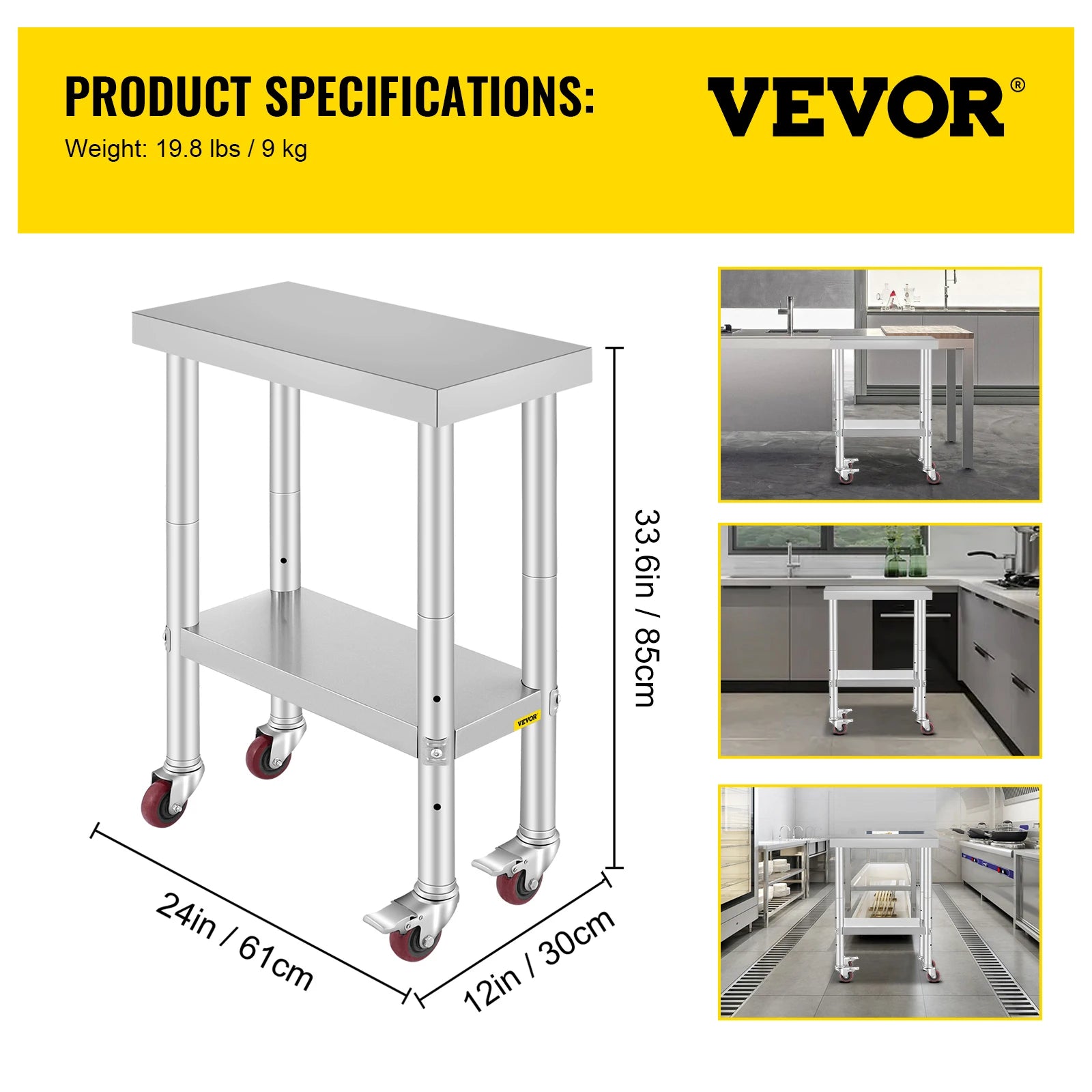 Stainless Steel Kitchen Worktable