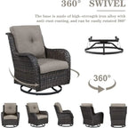 Gray Cushioned 5-Piece Patio Furniture Set