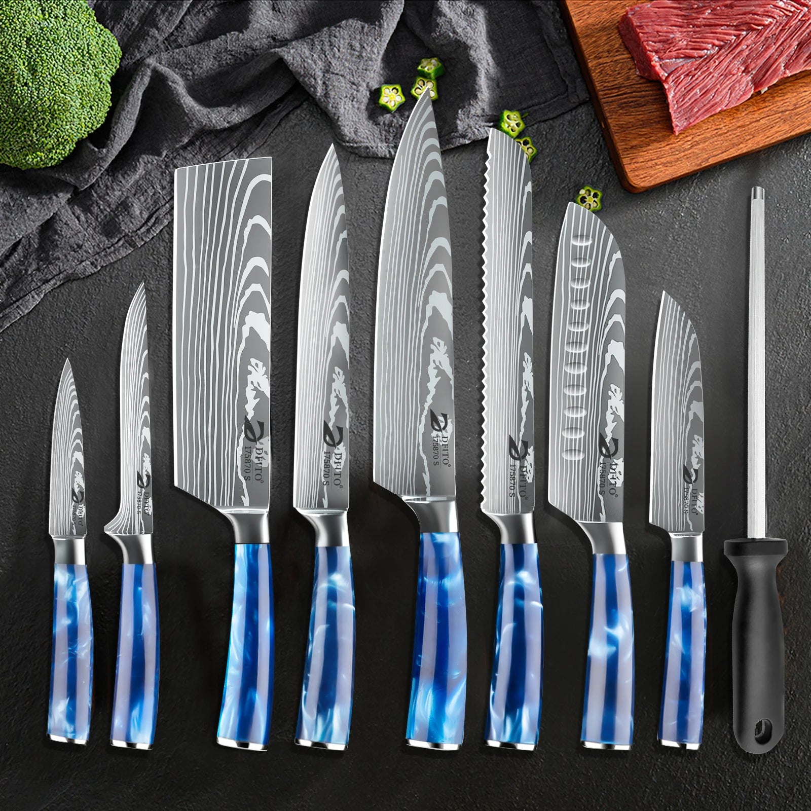 8PCS Chef Knife Kitchen Knives Set