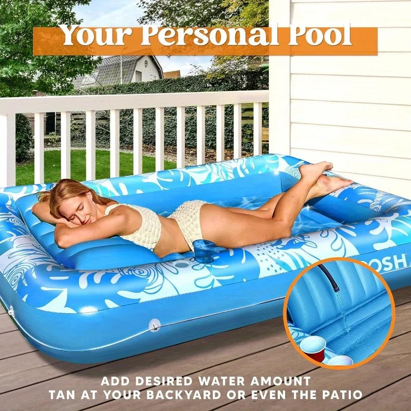 Suntan Tub Raft Floatie Inflatable Tanning Pool