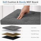 Folding Storage Ottoman Bench