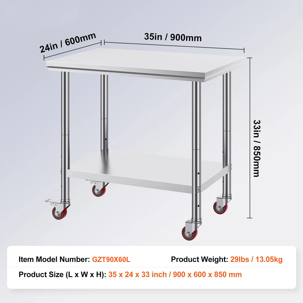 Stainless Steel Kitchen Worktable