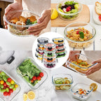 12pcs Glass Lunch Box Food Storage