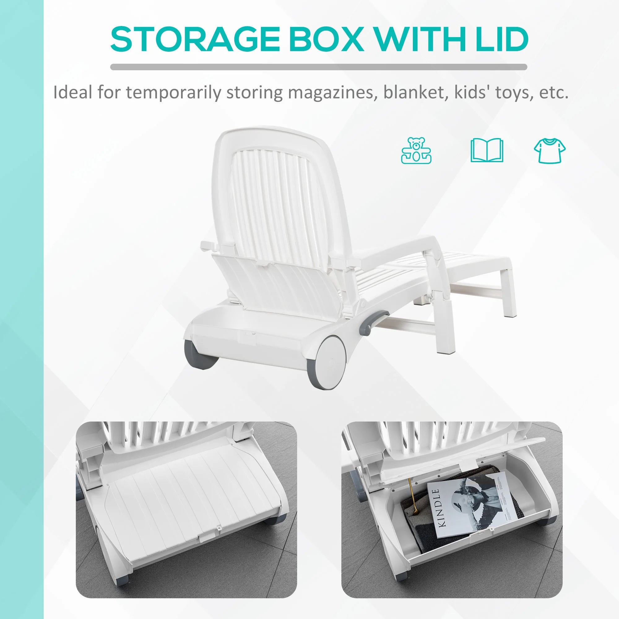 Folding Chaise Lounge, Storage