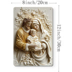 Vintage Holy Family Metal Wall Art