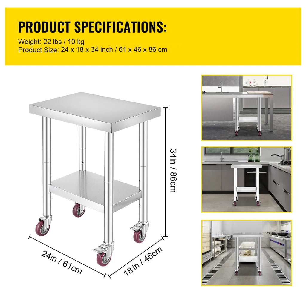 Stainless Steel Kitchen Worktable