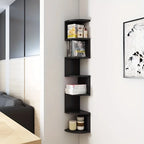 7-Tier Rustic Wall-Mounted Corner Shelf