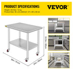 Stainless Steel Kitchen Worktable