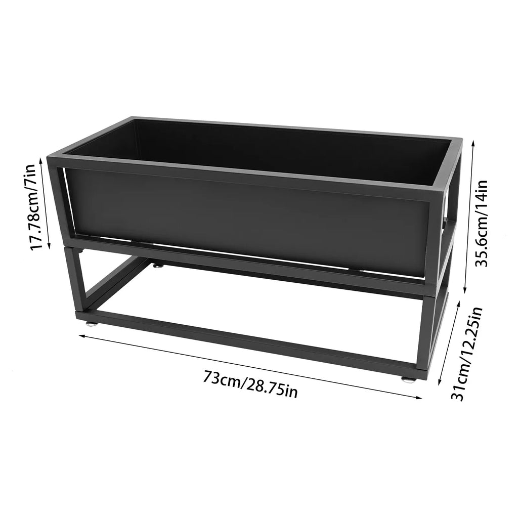 Outdoor Elevated Raised Planter Bed Garden Flower Vegetable Herb Grow Box Stand Rectangular