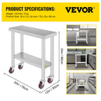 Stainless Steel Kitchen Worktable