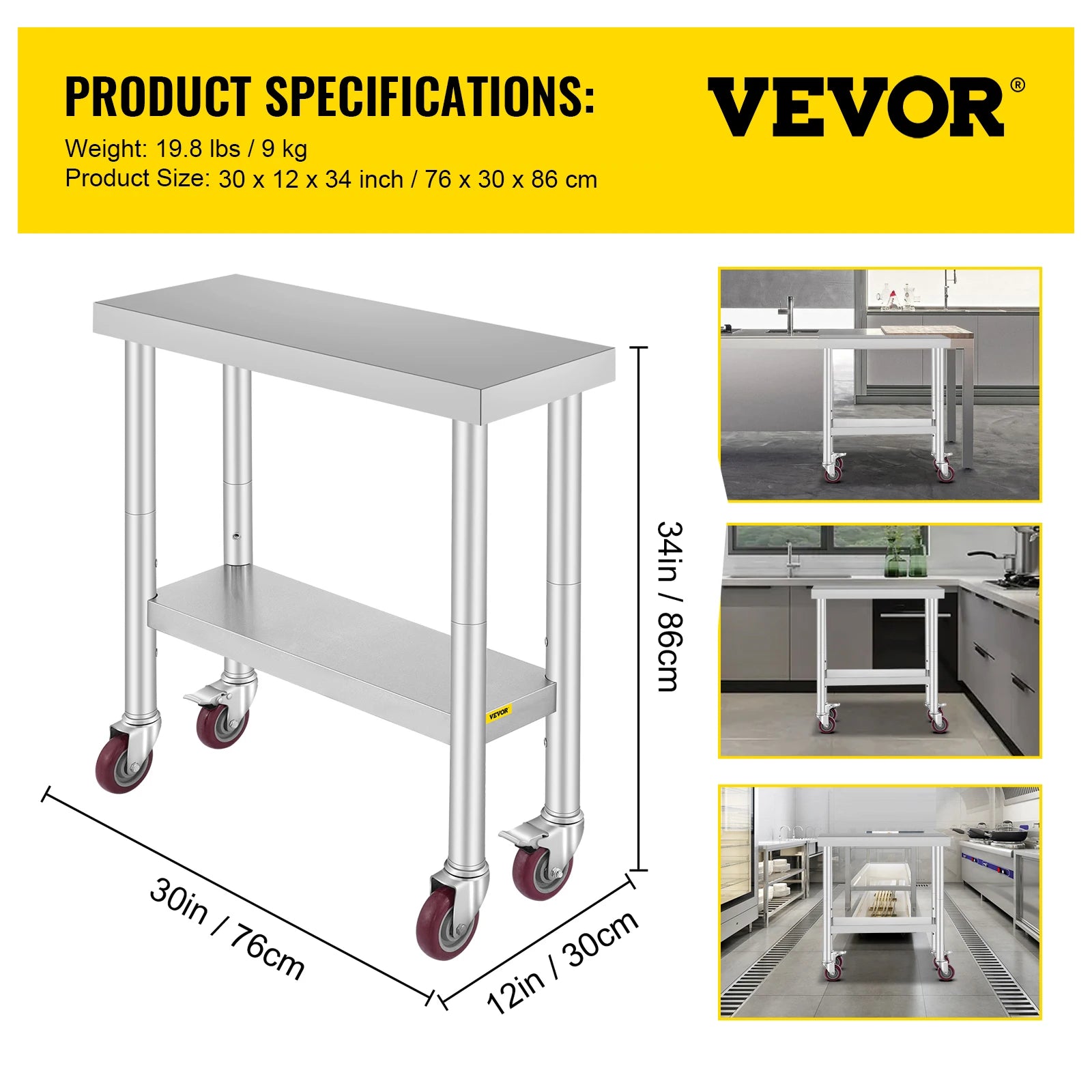 Stainless Steel Kitchen Worktable