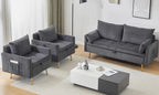3pc Storage Sofa Set  Loveseat Accent Chairs