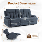 3-Seater Manual Recliner Chair