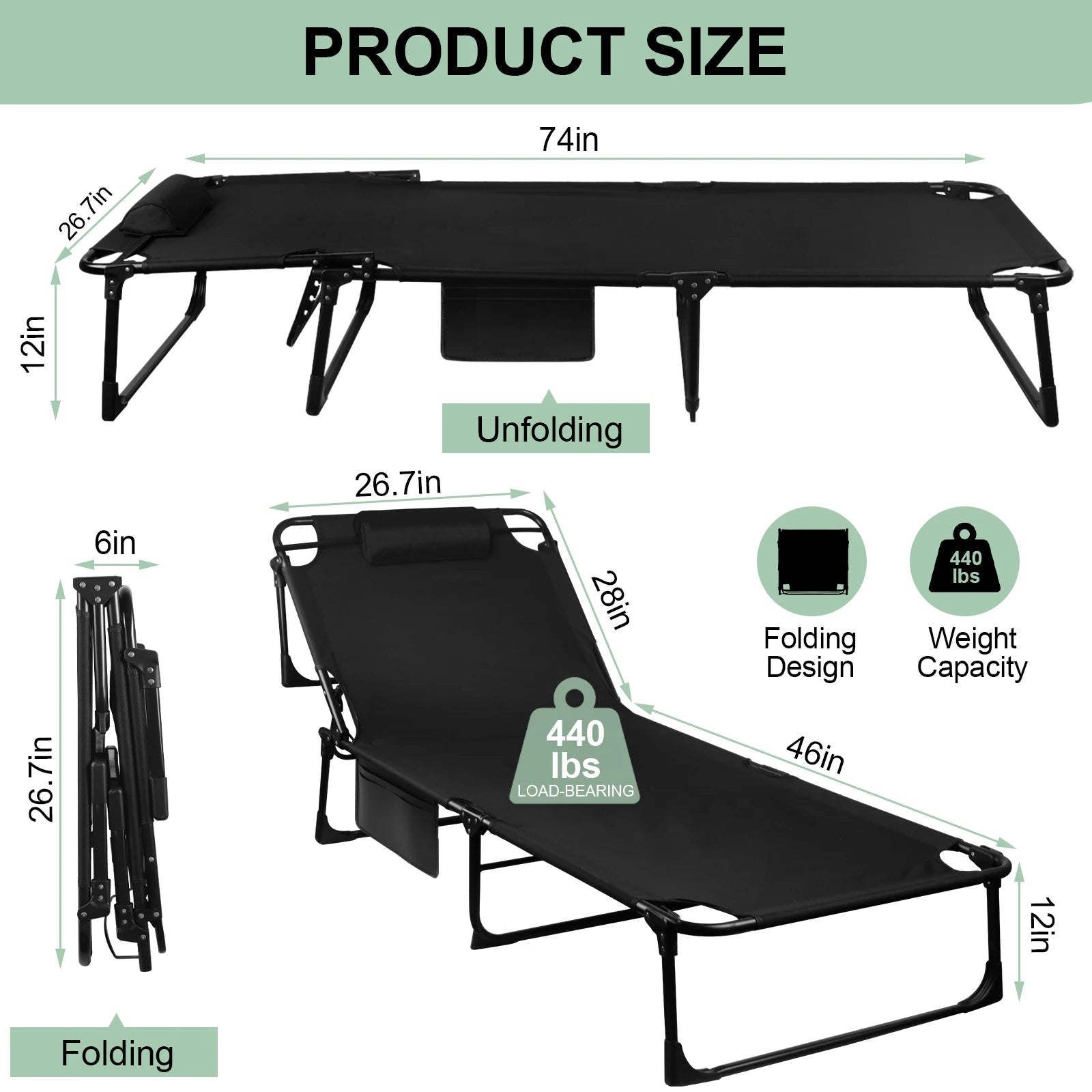 Portable Folding Camping Cot
