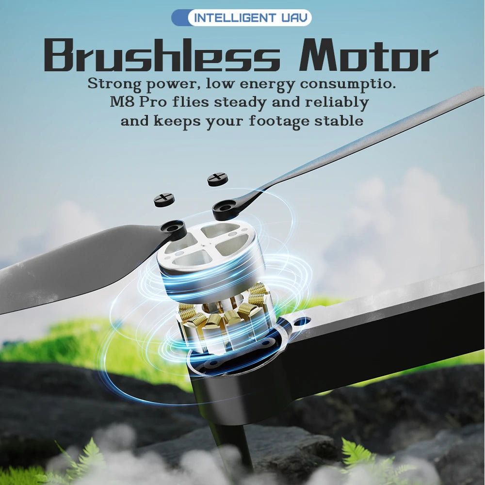 M8 PRO Brushless Motor Drone