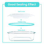 8pcs Glass Food Storage Containers Set