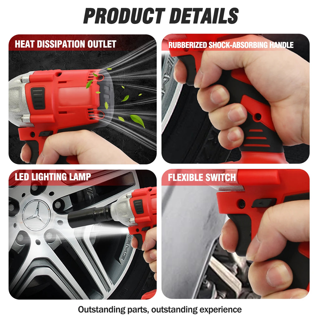 Cordless Electric Impact Wrench Set
