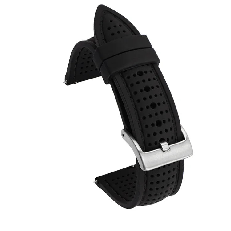 Soft Silicone Rubber Watch Strap 20mm 22mm 24mm Men Women Sport Waterproof Breathable Wrist Band Quick Release Bracelet  Watch