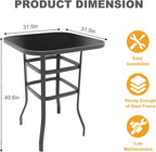 2 Piece Outdoor Swivel Bar Chairs