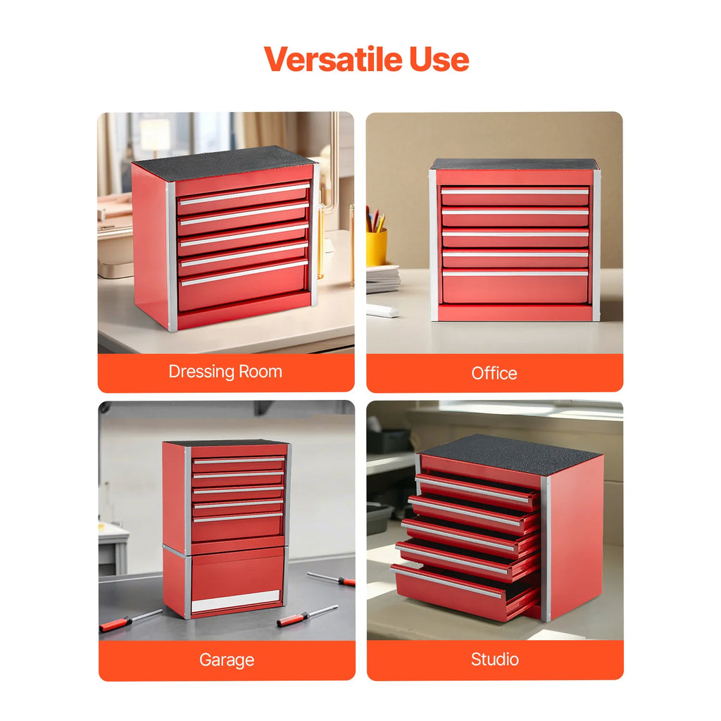 5-Drawer 8.6in Metal Tool Box