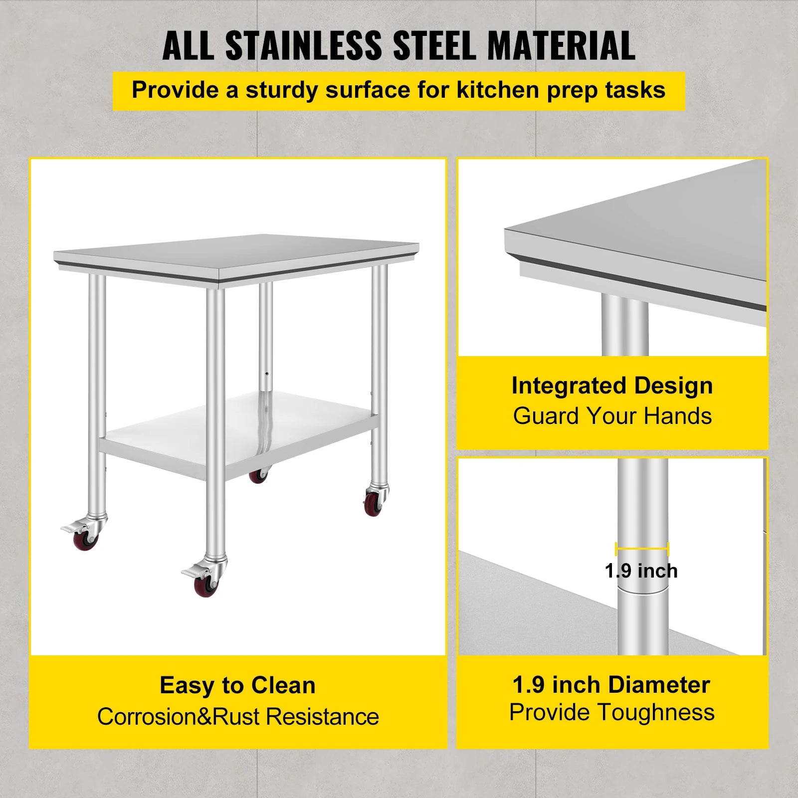 Stainless Steel Kitchen Worktable