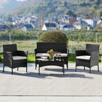 JHK 4 Piece Outdoor Patio Furniture Set