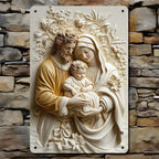 Vintage Holy Family Metal Wall Art