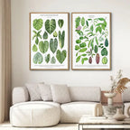 1pc Green Botanical Leaves Interior Art Print