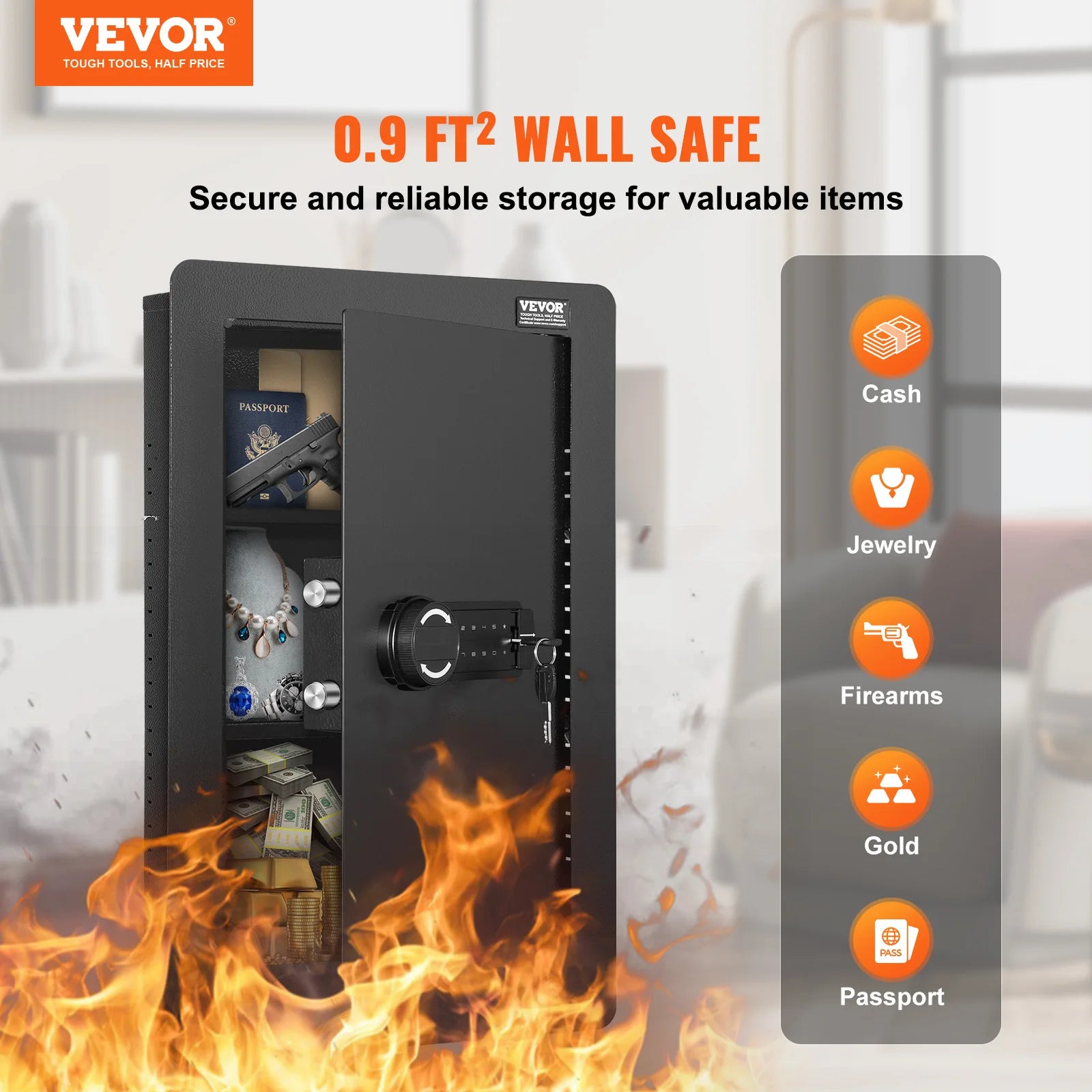 Tall Wall Safe