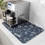 Coffee Machine Mat Rubber Backing