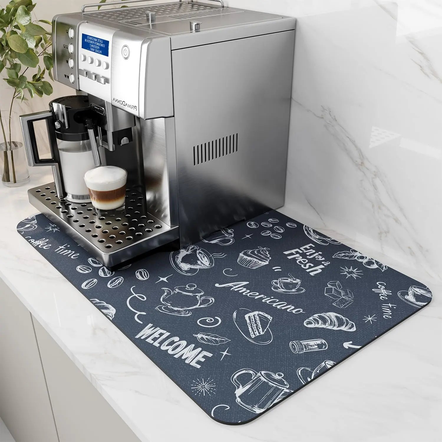 Coffee Machine Mat Rubber Backing