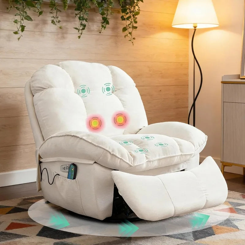 Power Recliner Chair, Swivel Rocker Recliner