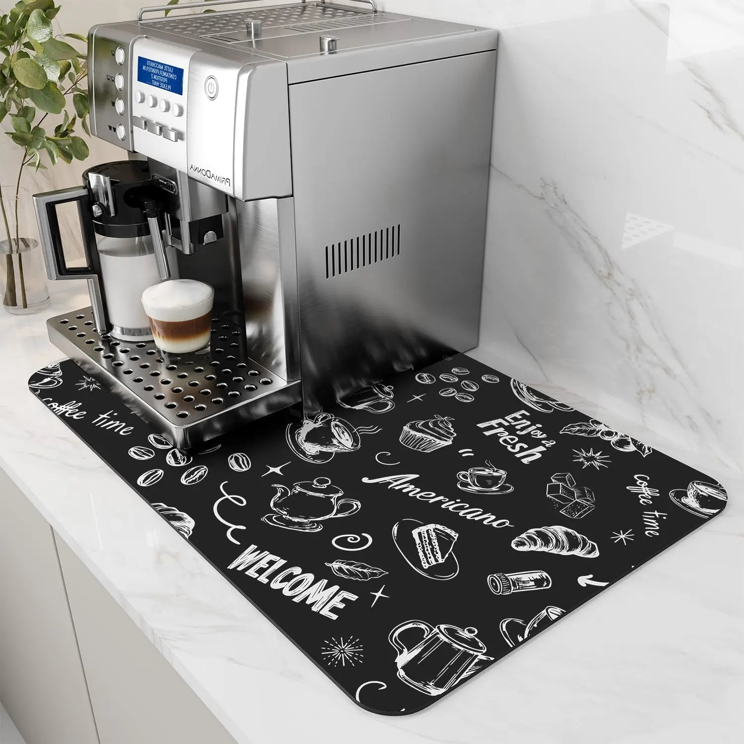 Coffee Machine Mat Rubber Backing