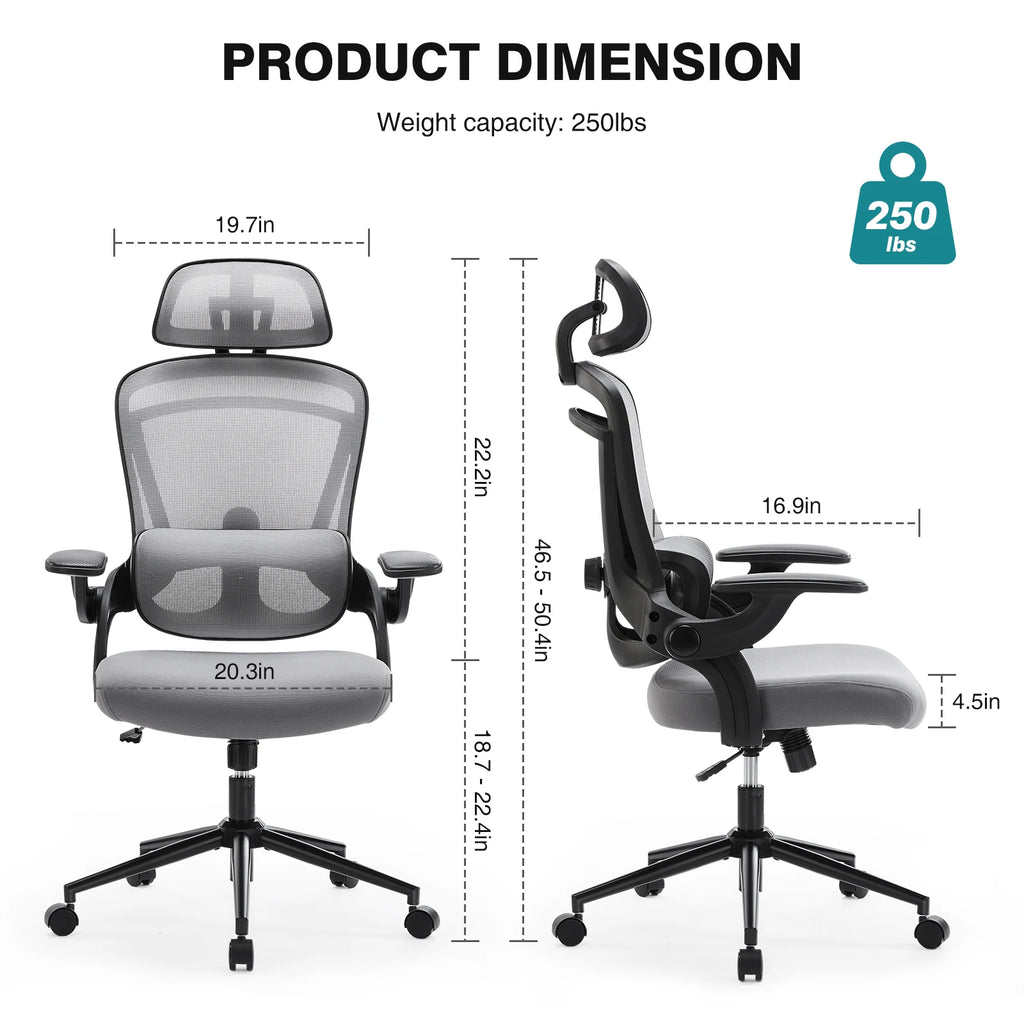 Ergonomic Mesh Adjustable Lumbar Support Office Chair