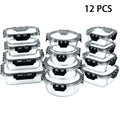 12pcs Glass Lunch Box Food Storage