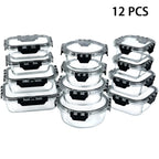 12pcs Glass Lunch Box Food Storage